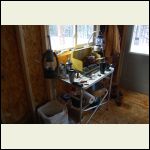 The old camp kitchen came out of the garage and into the shed