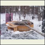 Filling the hot tub