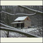 my cabin at Christmas