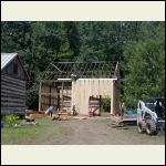 Barn being raised