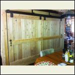 Pantry barn doors installed