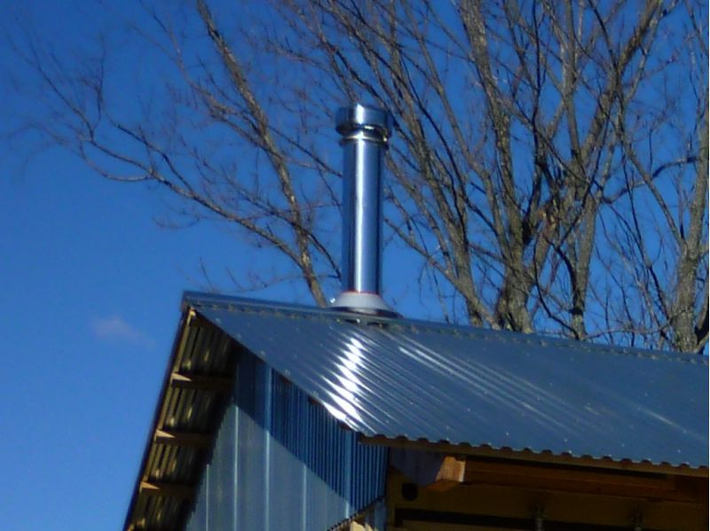 metal roof flashing for woodstove chimney - Small Cabin ...