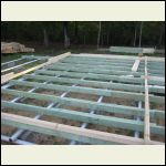 concrete pier & steel tubing foundation