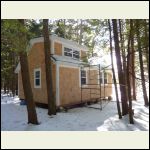 Shed dormer in winter