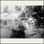 DH with lumberjack at lumber camp 1947