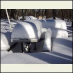 two picnic tables