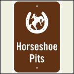 Horseshoe pit sign