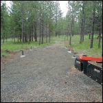 Park Shelter pad with footers.