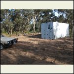 Big white box. Whirlibird in top, vents in the base.