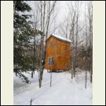 cabin in winter