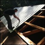 Me installing roof panels