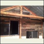 Pallet boards on Gable wall Pallet boards on Gable wall