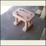Working on a foot stool