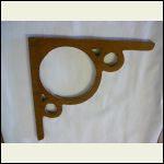 Marine plywood shelf bracket cut out with jigsaw