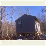 got the windows after I built the cabin so putting them in after was fun. the wind got the one and n