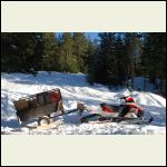 ATV trailer on snowboards