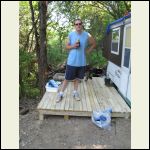 just finished building the deck, beer time :)
