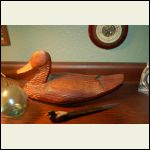 wood carved duck