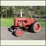 1950 Farmall Super A with sickle mower and belly blade