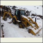 Backhoe on site