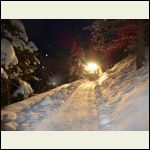 Moving Backhoe the night before the next big storm