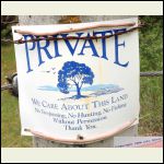 Polite private property sign