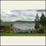 view of the lake from back of house