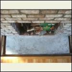 2 1/2" gap around framing 2 1/2" gap around framing