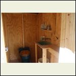 inside of outhouse