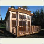 Mighty Shed 12x16 "CABANA", with deck (extra)