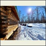 Unloading fuel into the generator shed