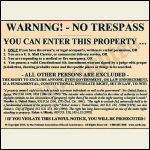 No tresspassing