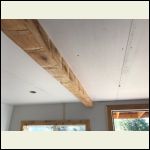beam cap installed livingroom