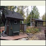 Sauna and outhouse