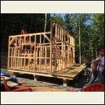 Framing out the cabin, to support insulation later