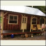 Deck and posts stained