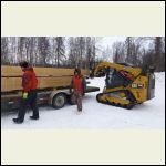 Unloading timbers