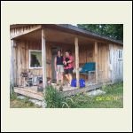 my cabin in Kentucky with my friend and I.