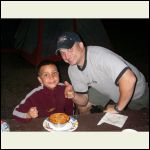 My son enjoying the "O's"!