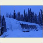 Cabin with greenhouse front