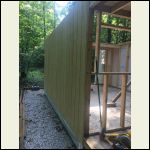 Siding on for the long walls