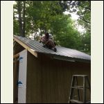 Roofing down and my good buddy Brice