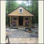 Front Gable with windows and trim