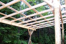 Building Small Cabin - Veranda / Gazebo - Roof Frame Image A